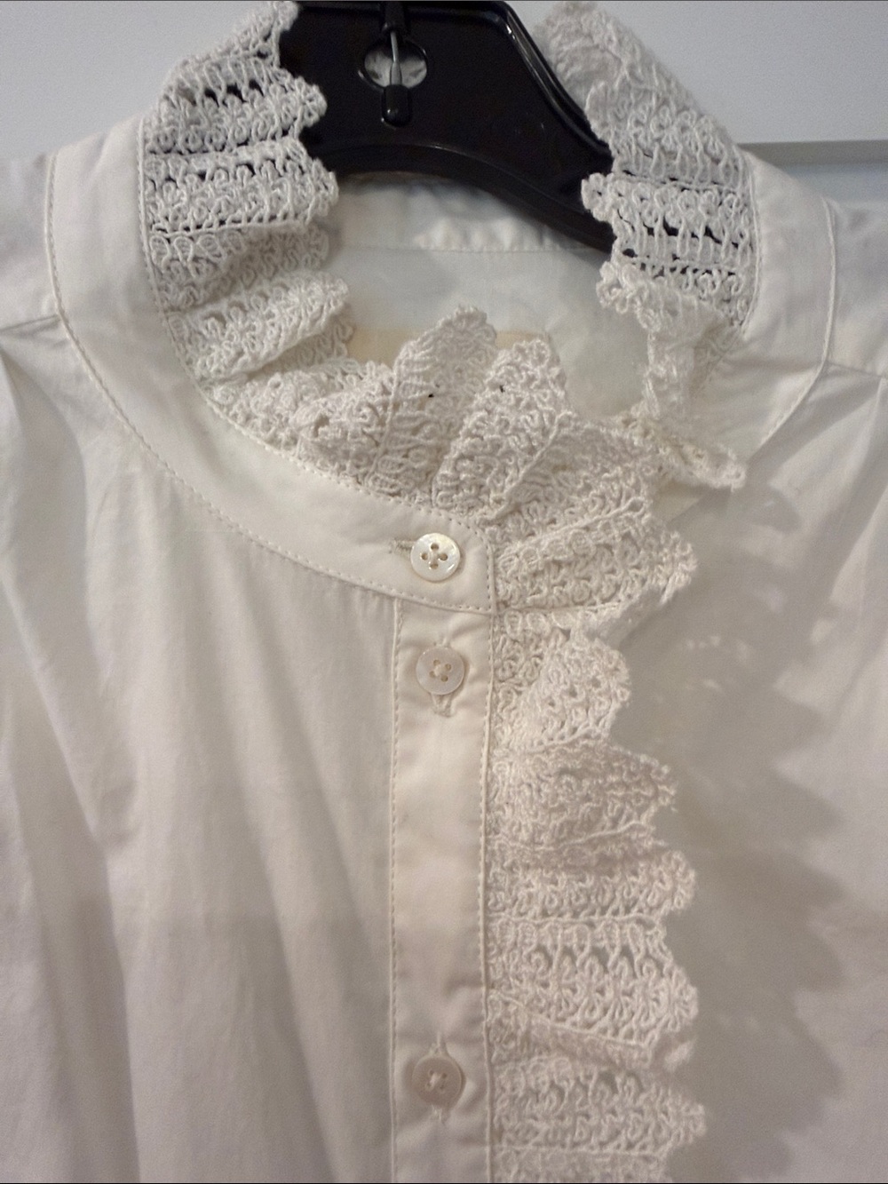 Sezane Chlo Shirt - Ecru Poplin - Picture 6 of 8